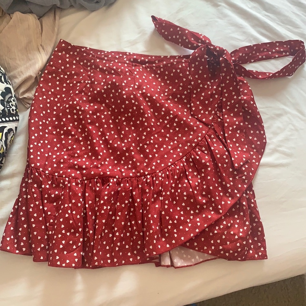 Red heart skirt